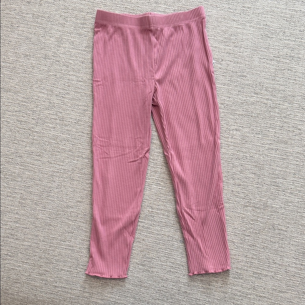 Little Sleepies Dusty Rose Ribbed Leggings